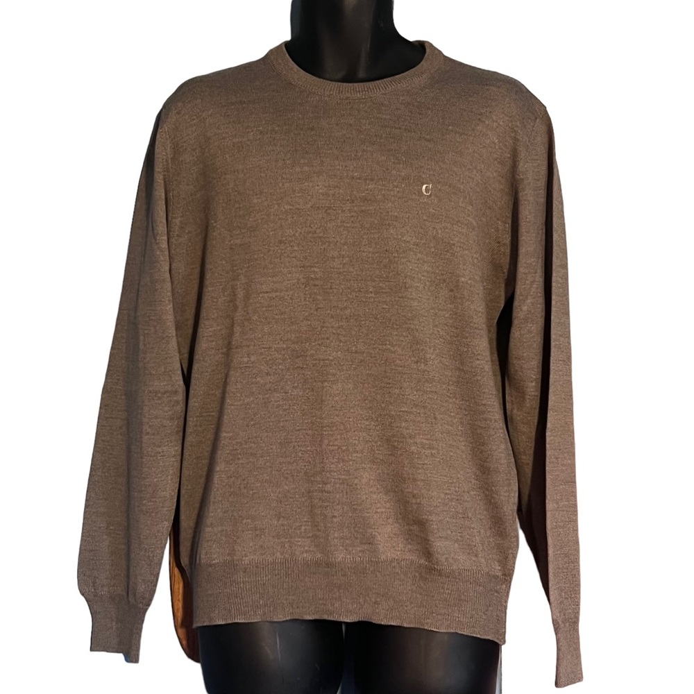 NWT CARRERA CLASSIC CREWNECK SWEATER MADE OF LAMBSWOOL ~ Beige Men's Large
